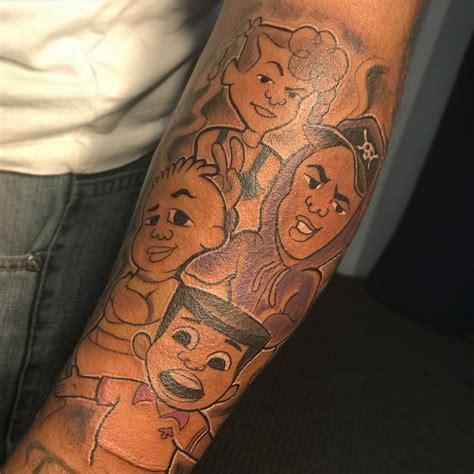 cartoon tattoo sleeve|cartoon tattoo designs for kids.